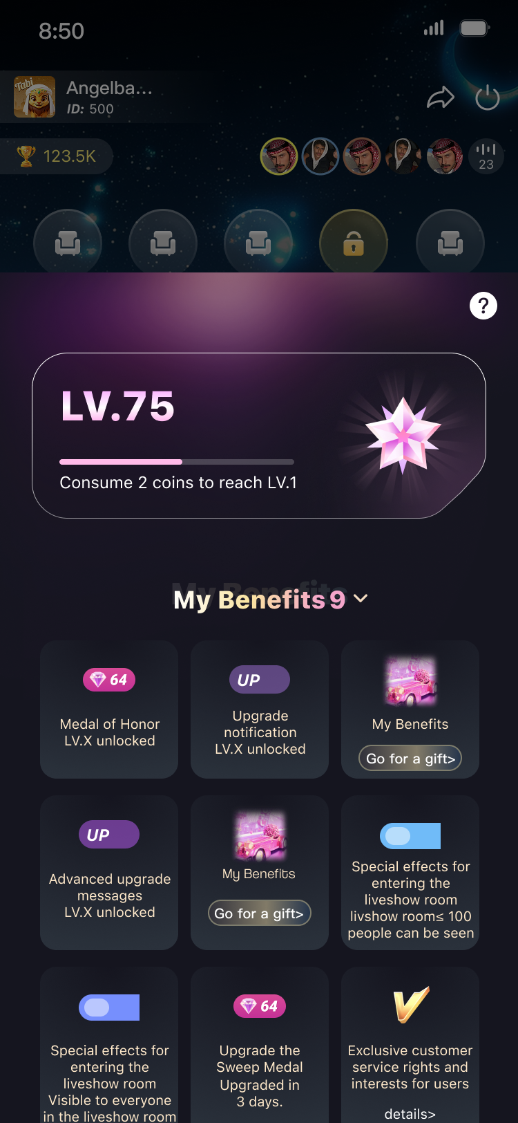 App with topic based groups